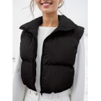 High Neck Zip Up Ves...