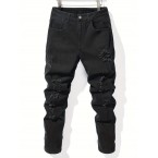 Men's Black Slim Den...